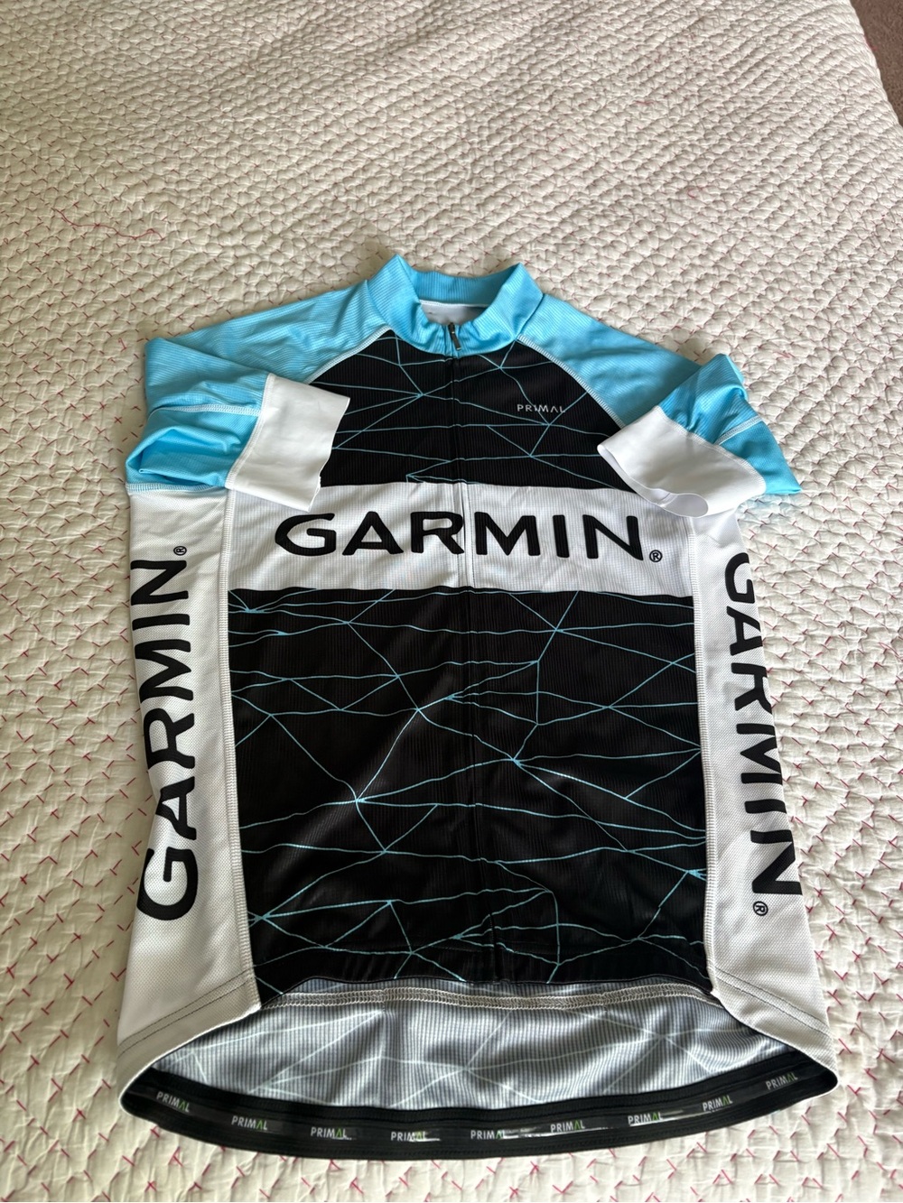 🚴🚴Garmin Light Blue & Black Cycling Jersey Medium - Picture 3 of 11